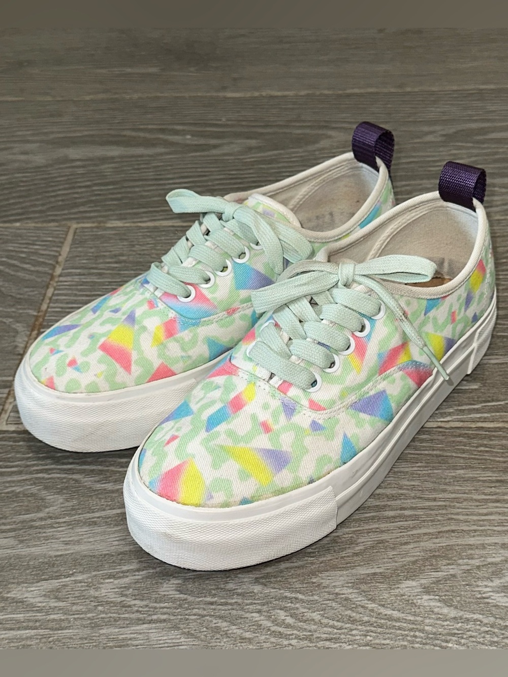 Eytys Mother Canvas Chunky Platform Women’s 7.5 Sneakers Retro Pastel Shoes